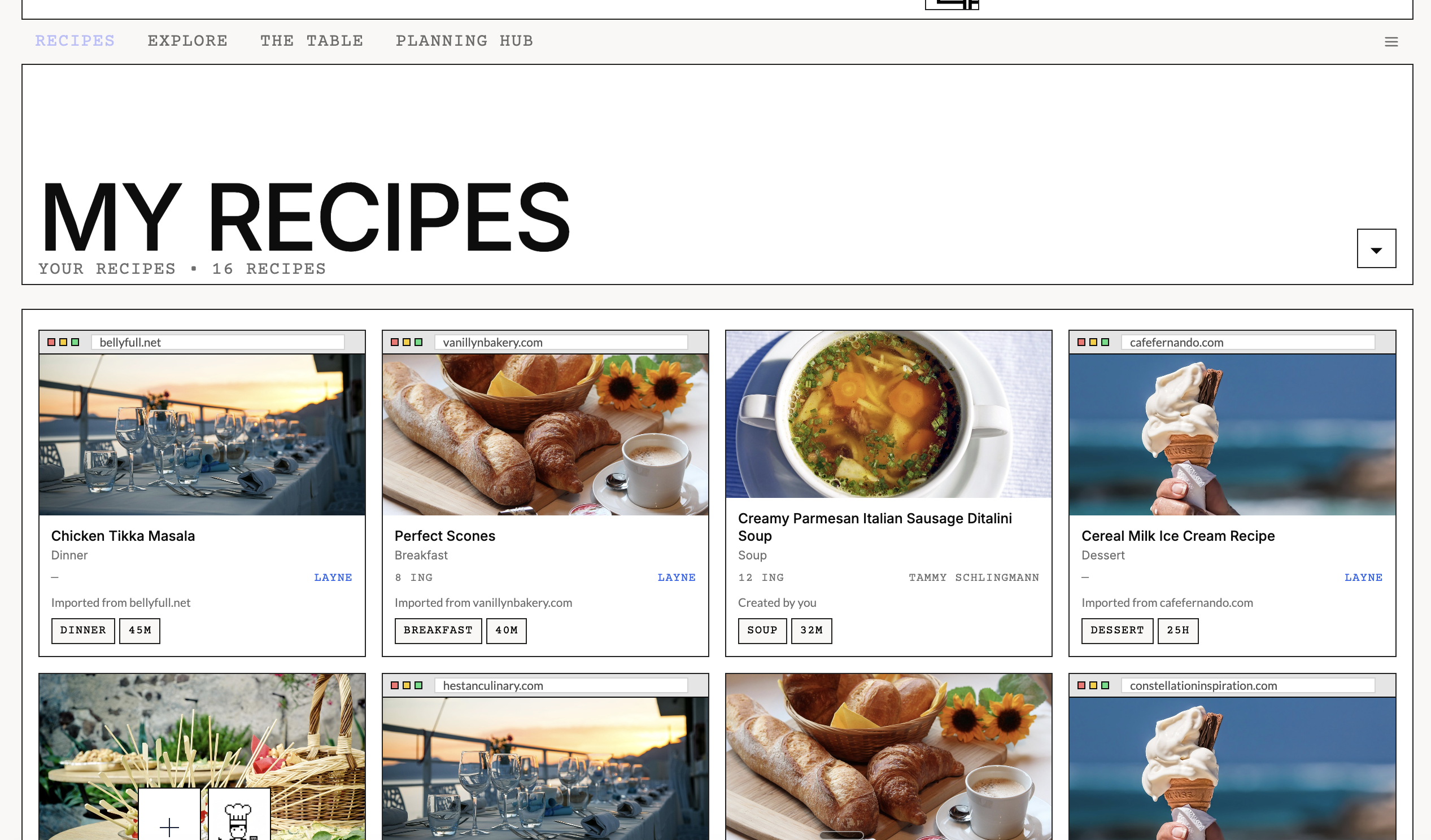 4rked my recipes dashboard